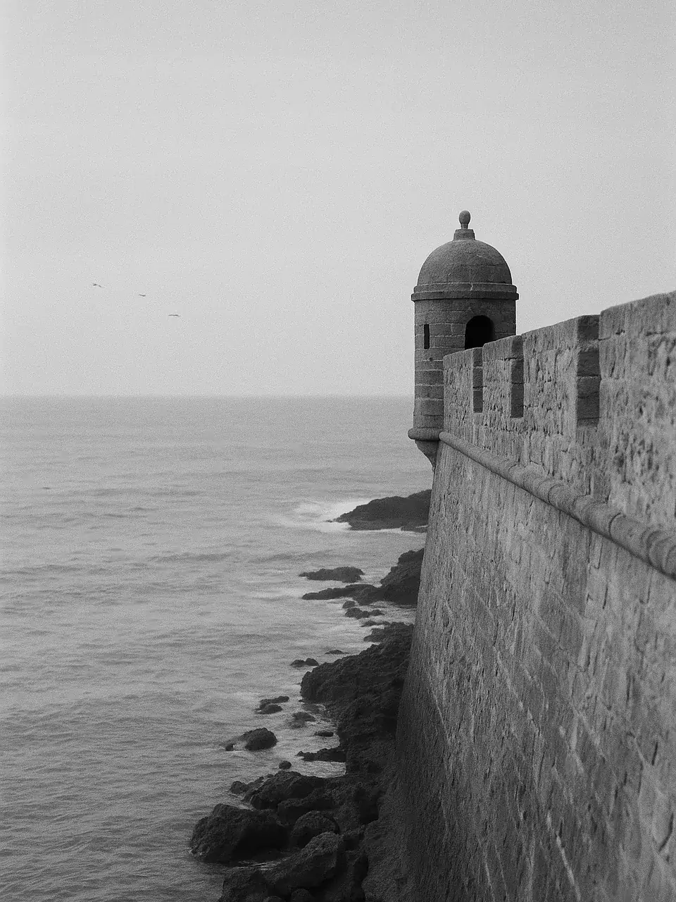 Les remparts d'Essaouira face à l'océan